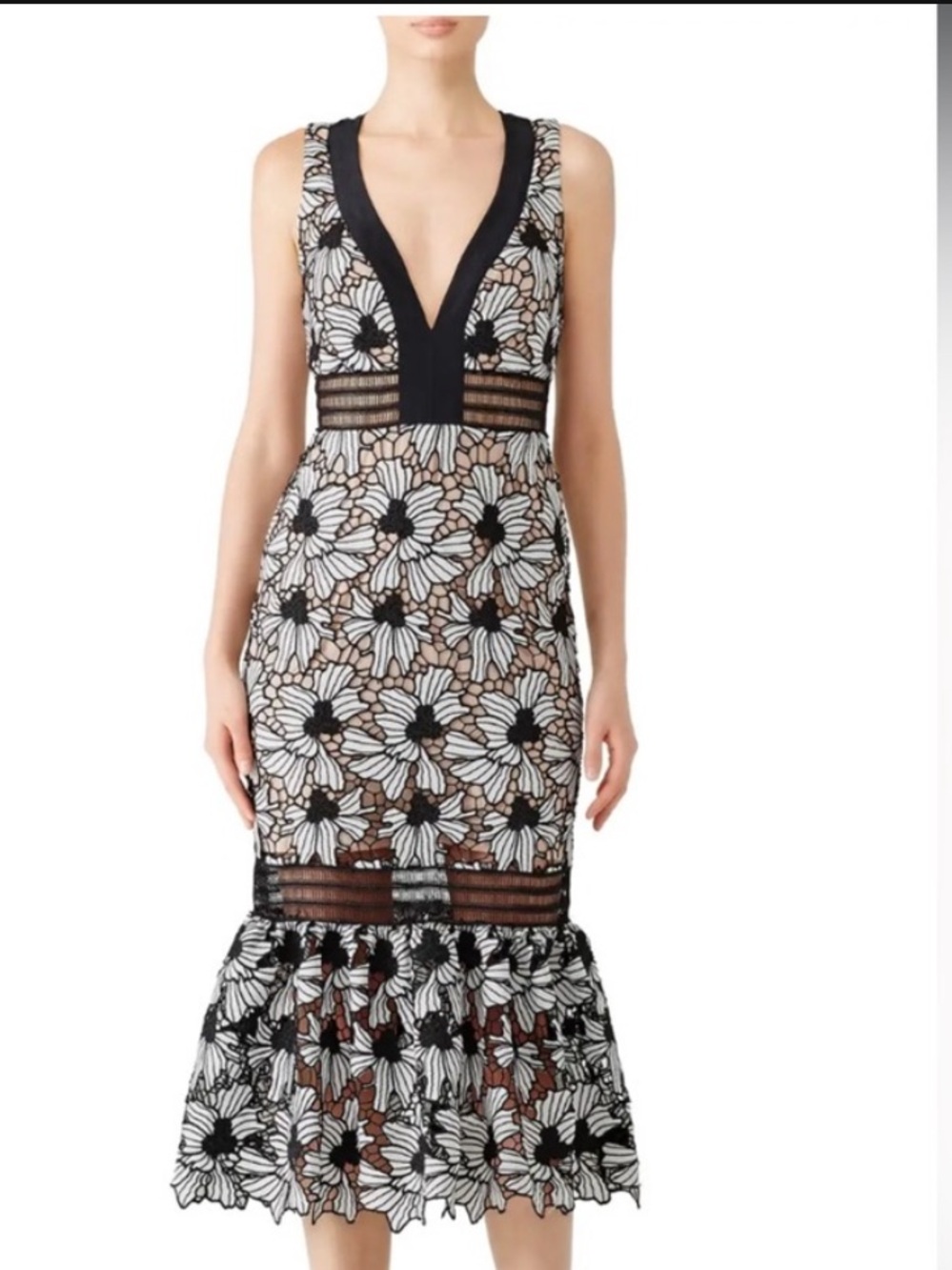 Bundle👗Nicole Miller👗White Floral Lace Ruffle Dress & gray Dress